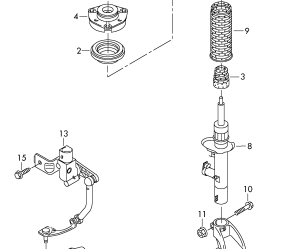Jambe de suspension Volkswagen Scirocco